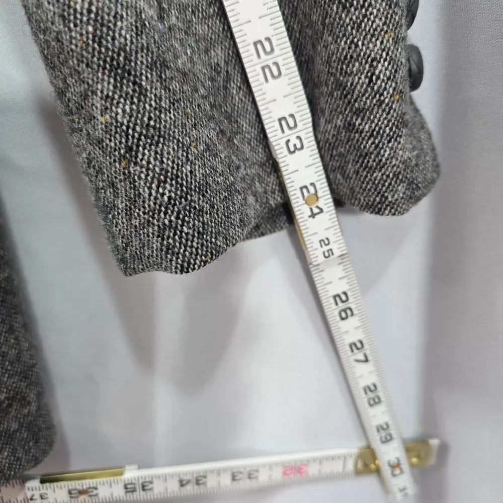 VTG Stafford Men's 44R Tweed Sport Coat Blazer Two Button Brown Wool Elbow Patch